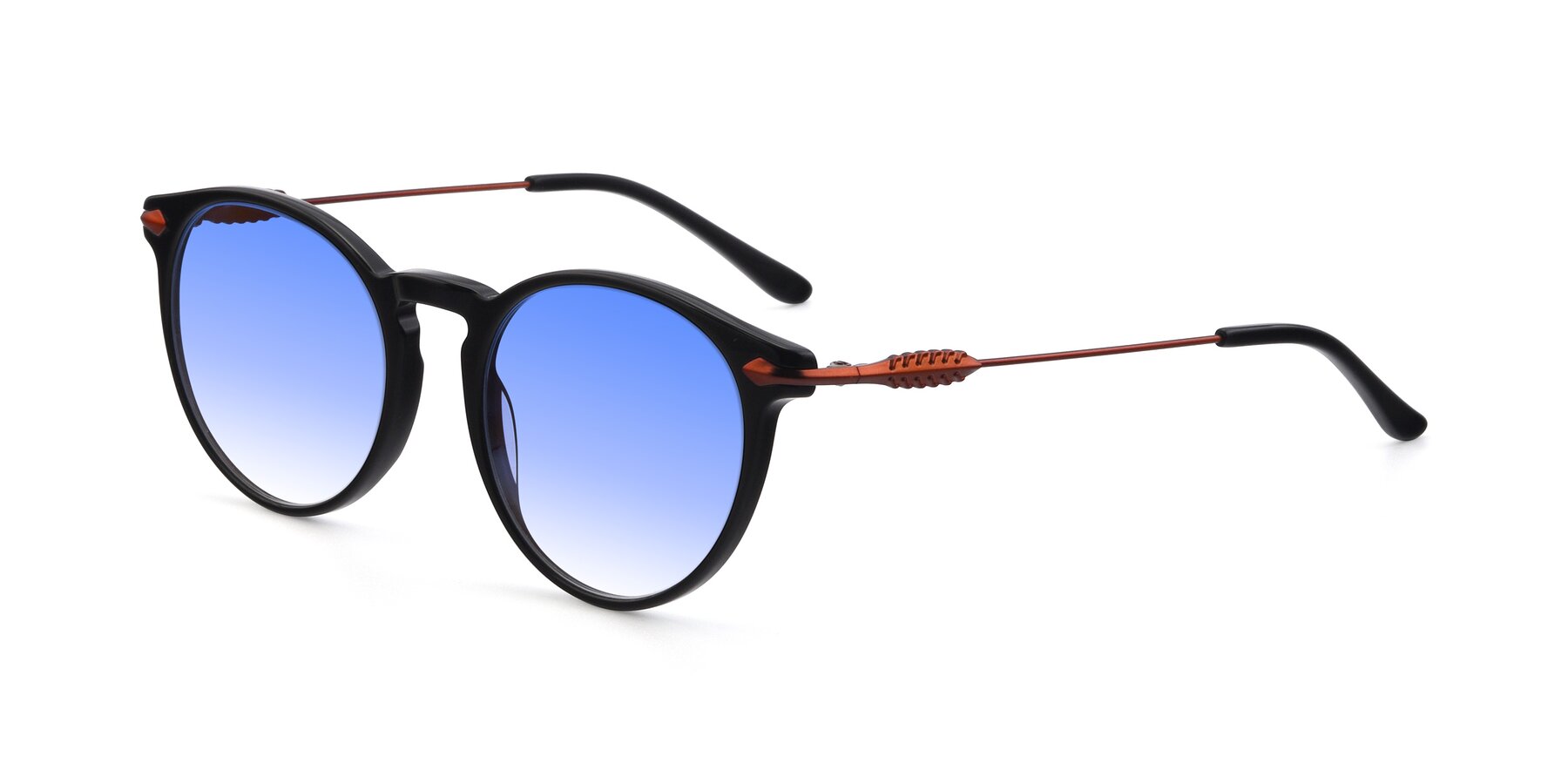Angle of 17660 in Black with Blue Gradient Lenses