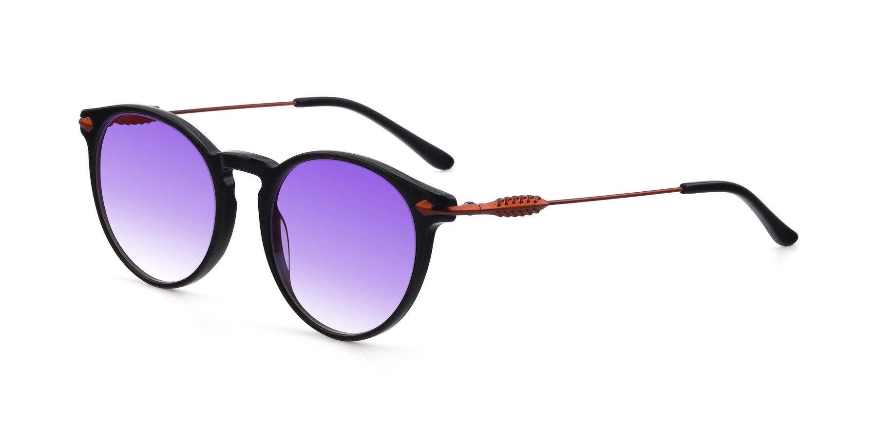 Angle of 17660 in Black with Purple Gradient Lenses