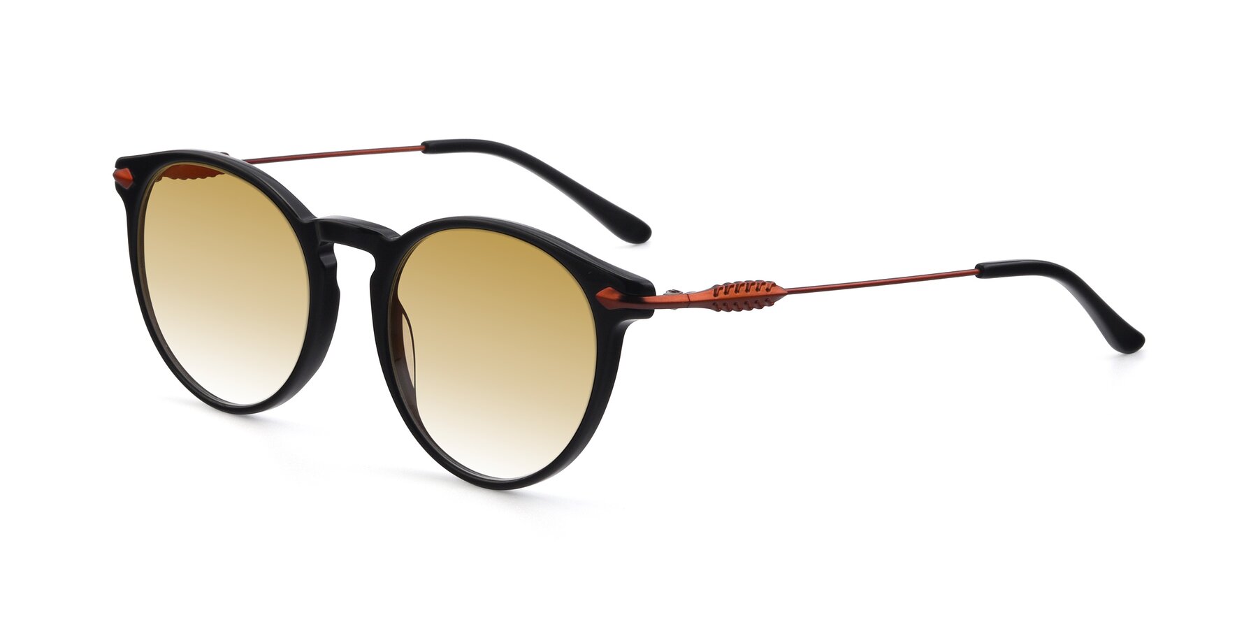 Angle of 17660 in Black with Champagne Gradient Lenses