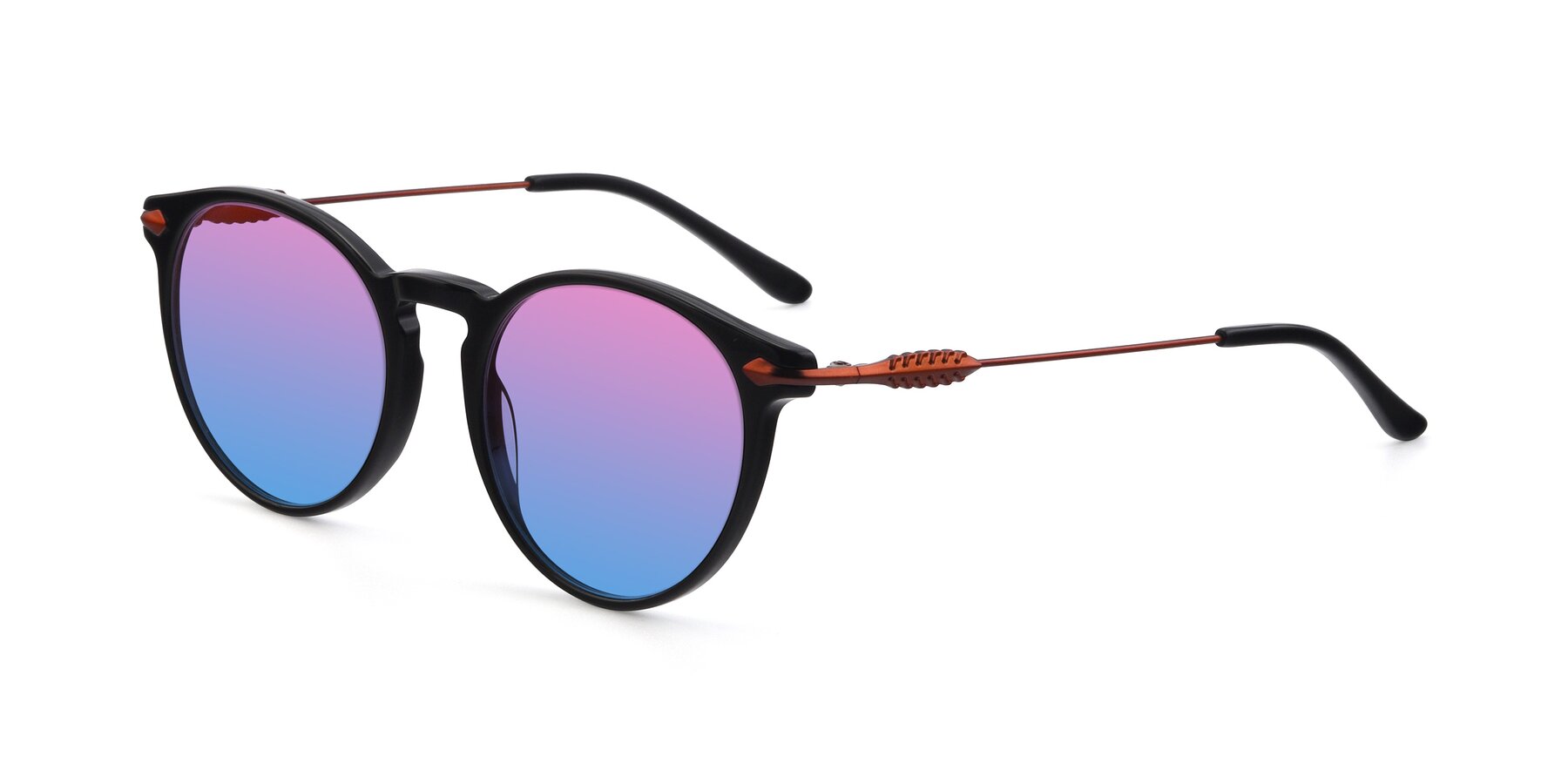 Angle of 17660 in Black with Pink / Blue Gradient Lenses