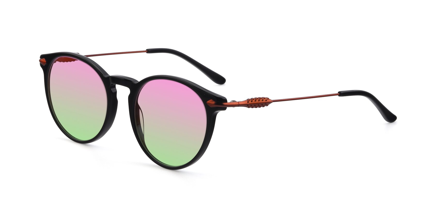 Angle of 17660 in Black with Pink / Green Gradient Lenses