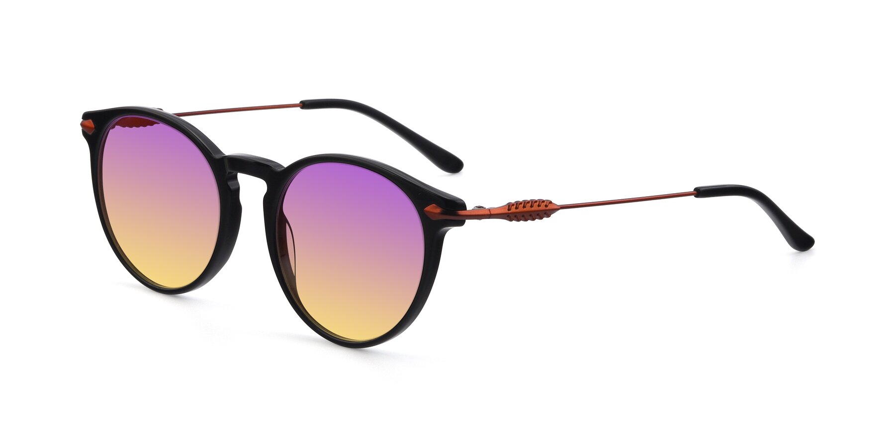 Angle of 17660 in Black with Purple / Yellow Gradient Lenses