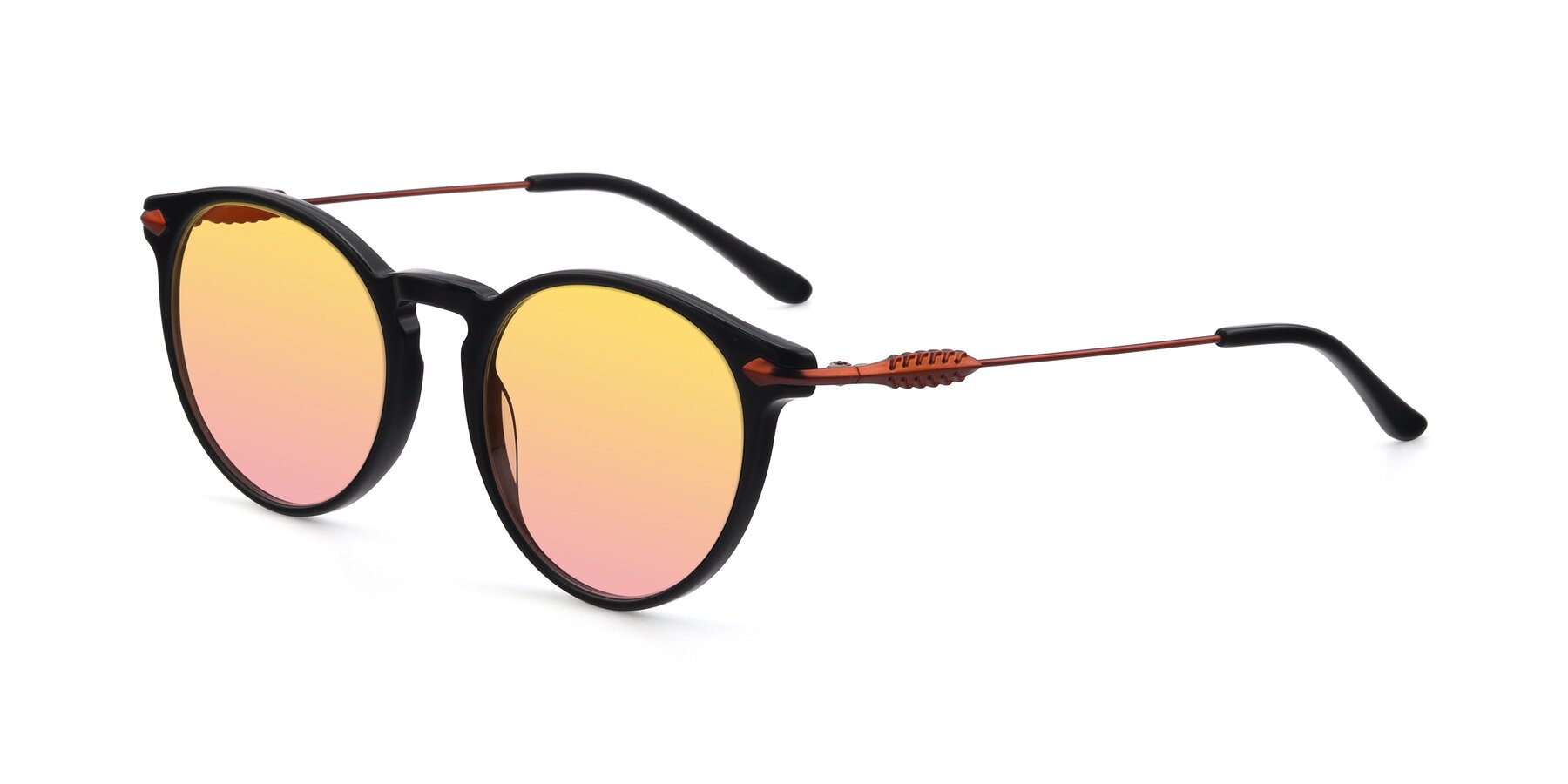 Angle of 17660 in Black with Yellow / Pink Gradient Lenses