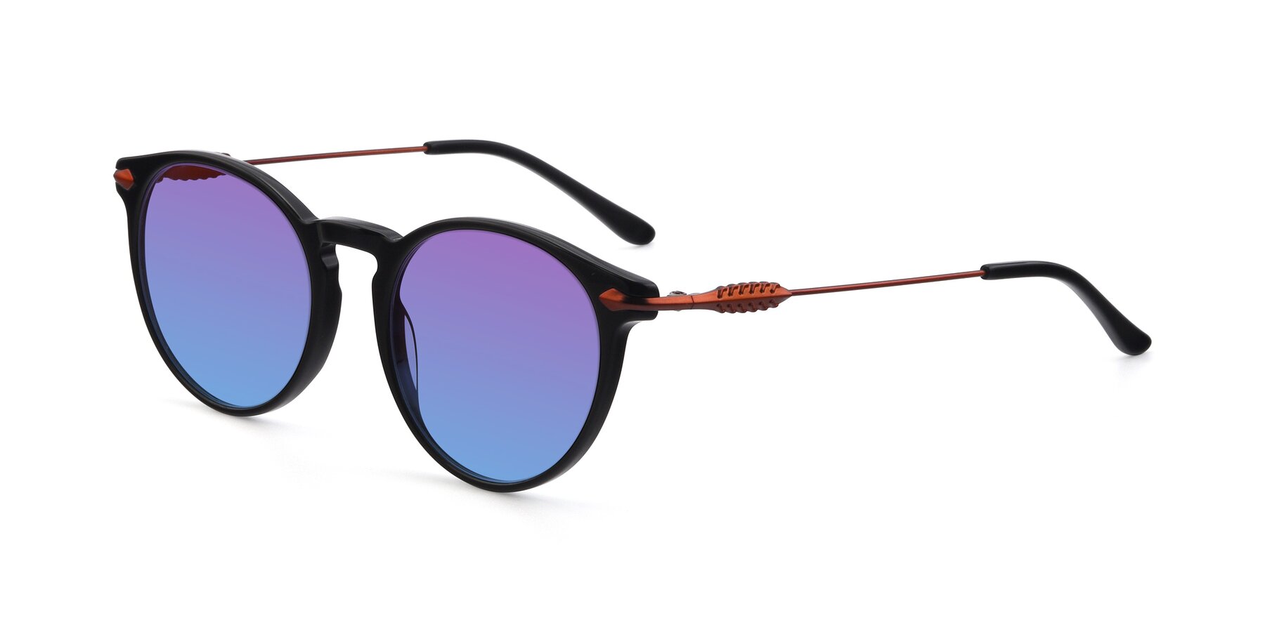Angle of 17660 in Black with Purple / Blue Gradient Lenses