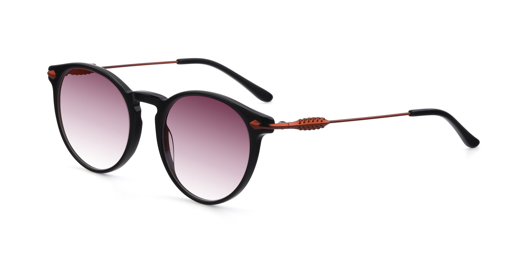 Angle of 17660 in Black with Wine Gradient Lenses