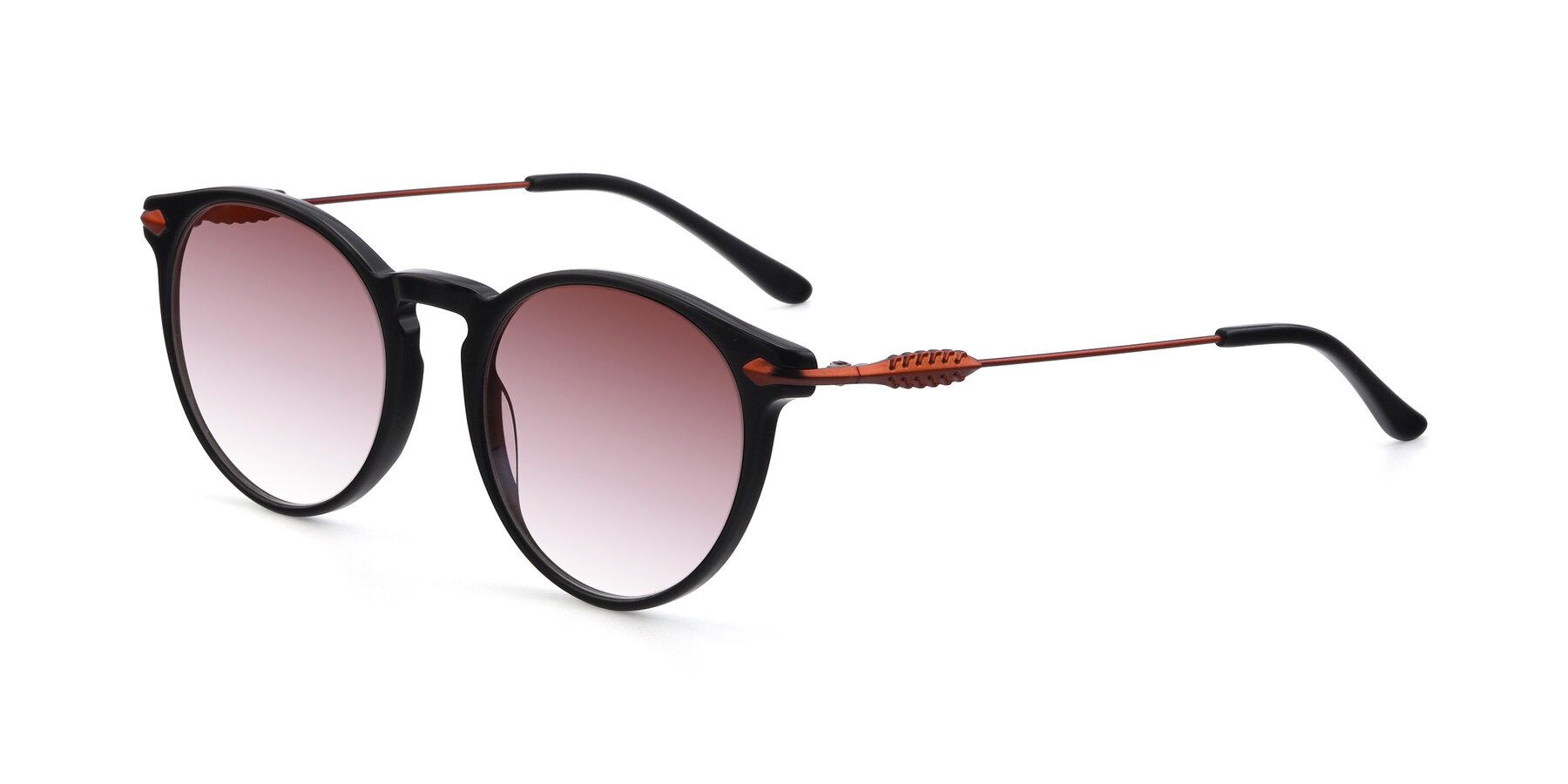 Angle of 17660 in Black with Garnet Gradient Lenses