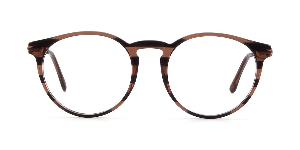 17660 - Stripe Brown Eyeglasses