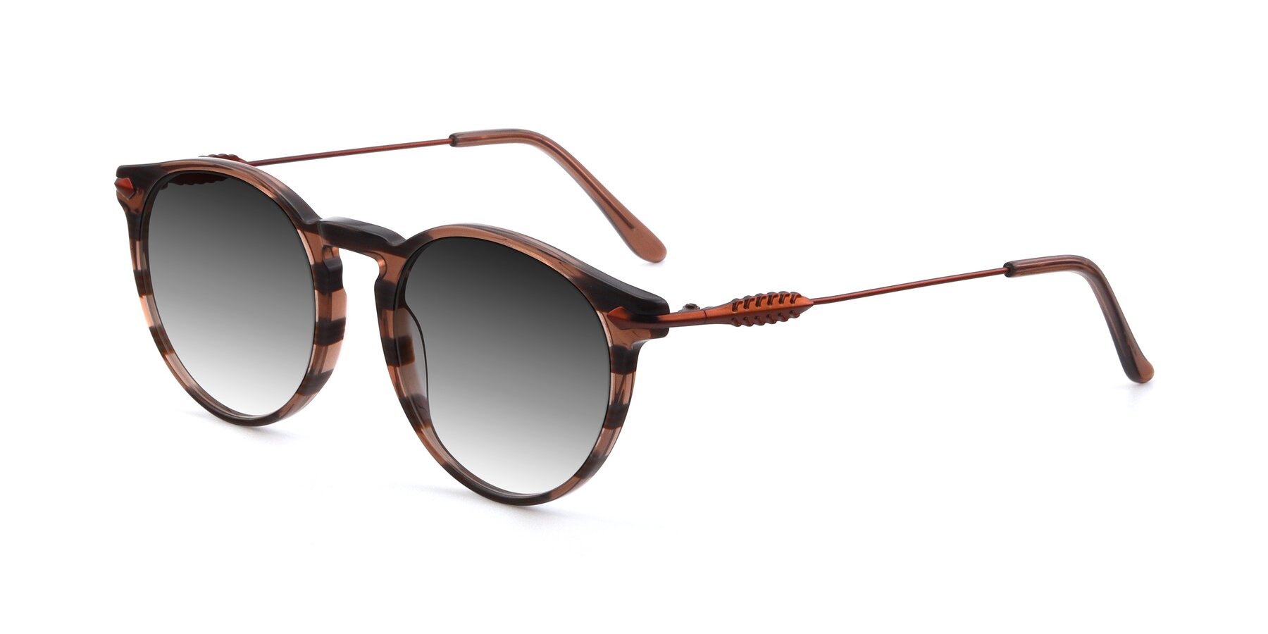 Angle of 17660 in Stripe Brown with Gray Gradient Lenses