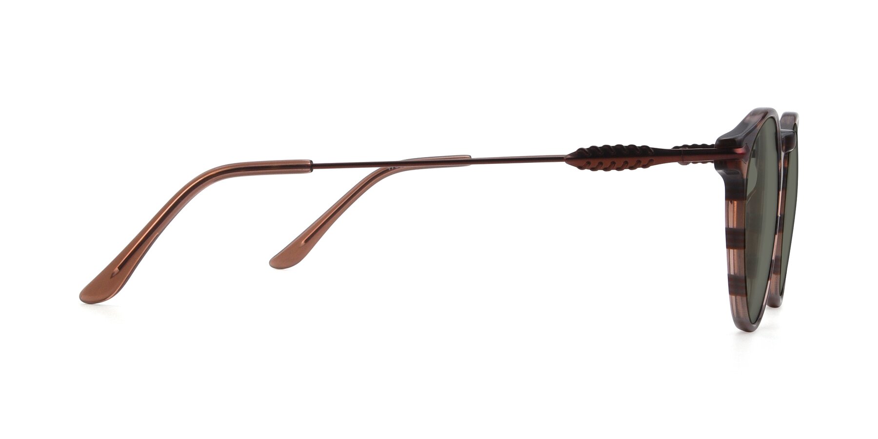 Side of 17660 in Stripe Brown with Gray Polarized Lenses