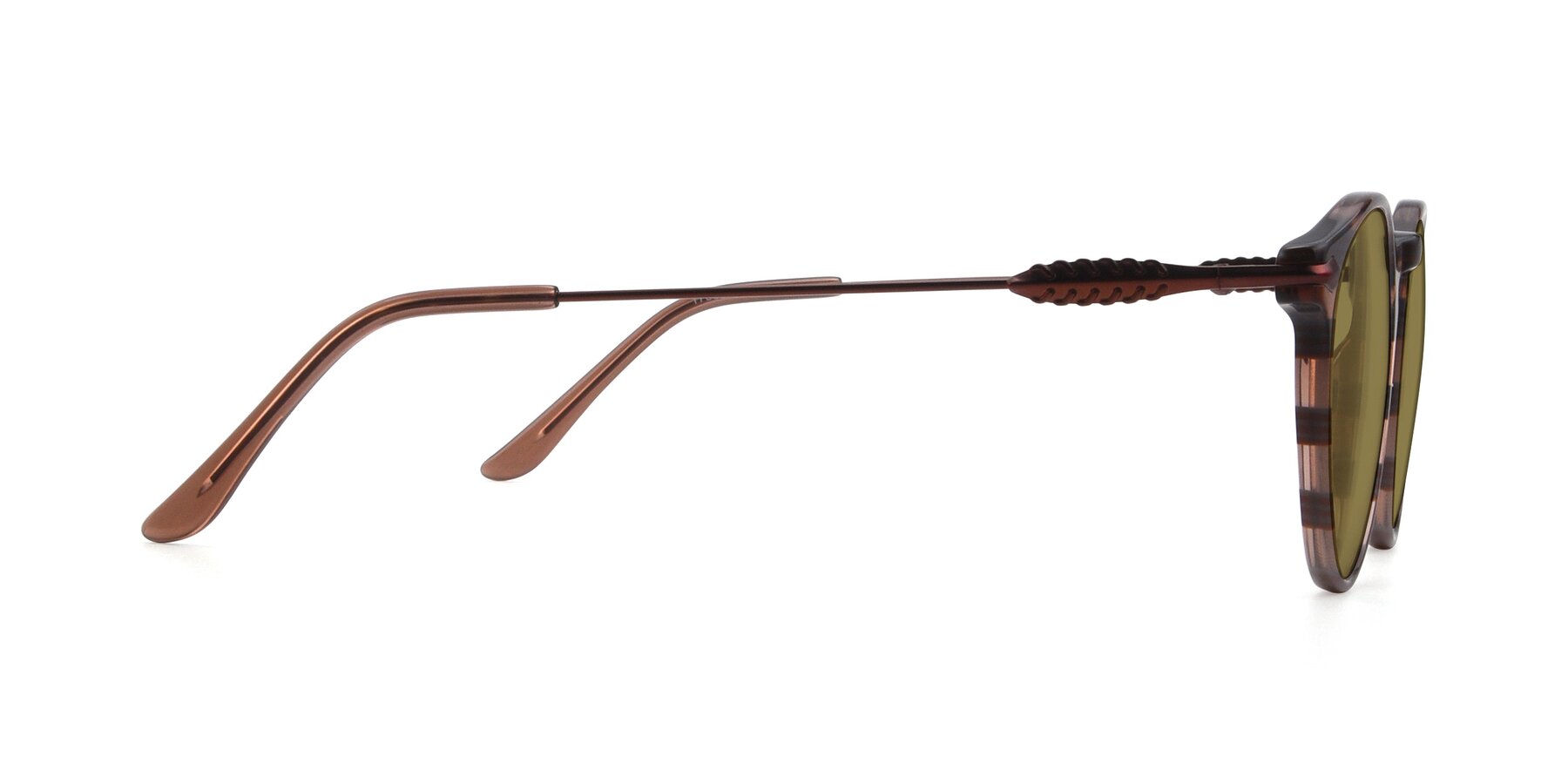 Side of 17660 in Stripe Brown with Brown Polarized Lenses