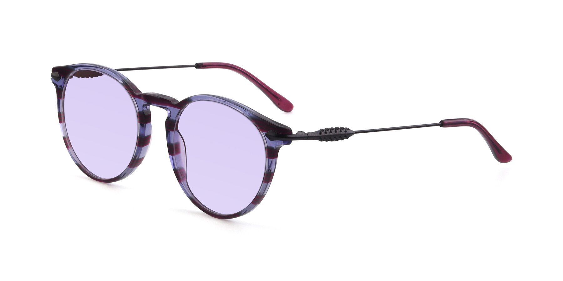 Angle of 17660 in Stripe Purple with Light Purple Tinted Lenses