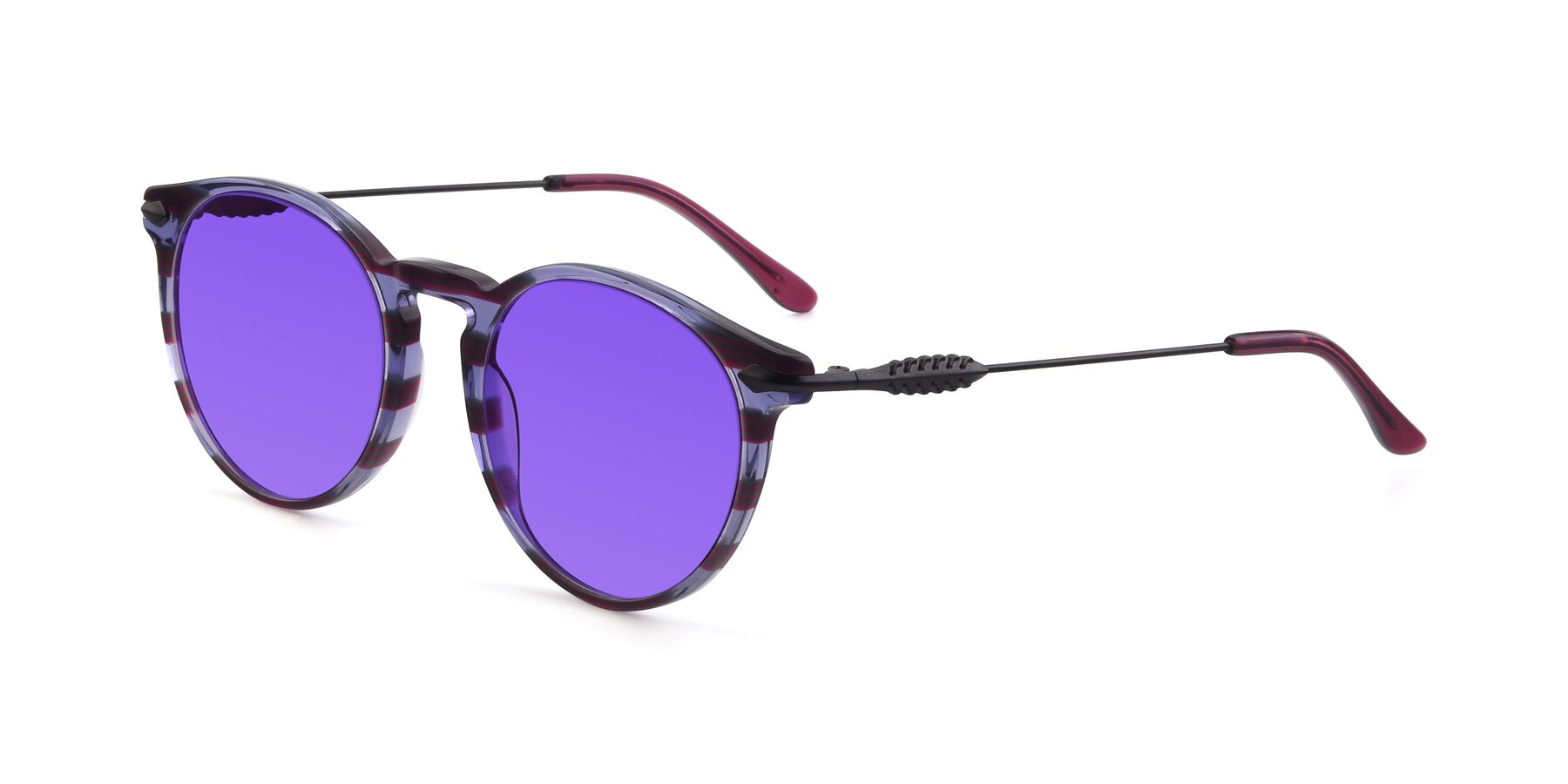 Angle of 17660 in Stripe Purple with Purple Tinted Lenses