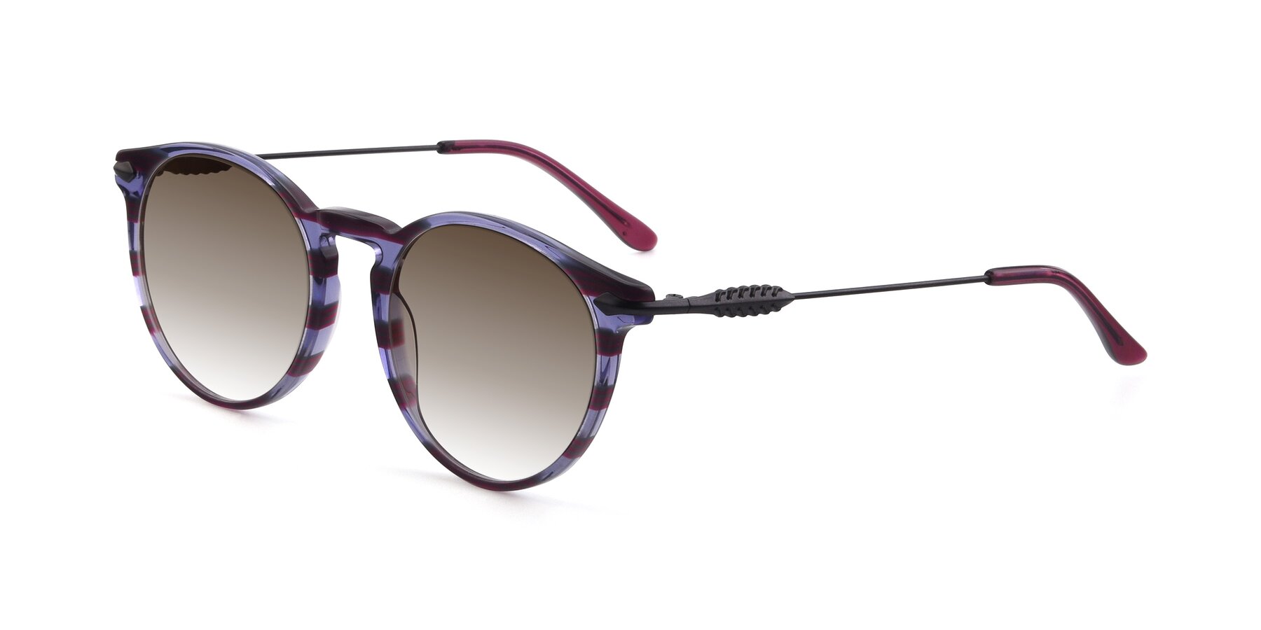 Angle of 17660 in Stripe Purple with Brown Gradient Lenses