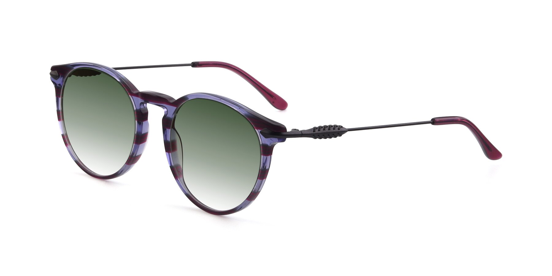 Angle of 17660 in Stripe Purple with Green Gradient Lenses