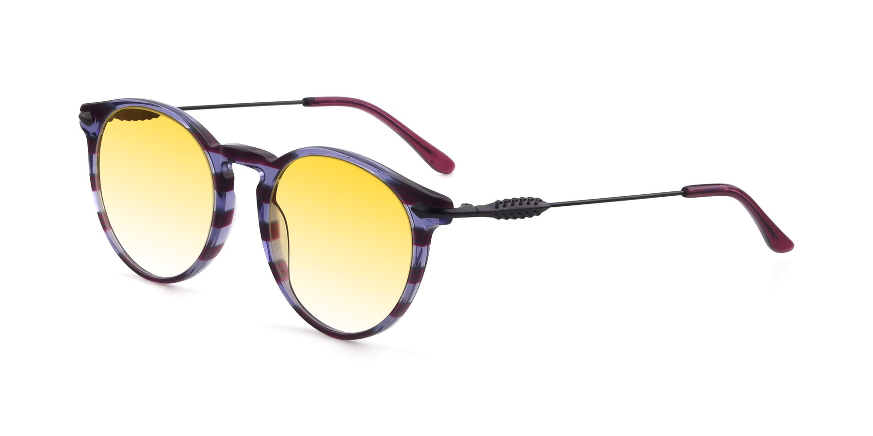 Angle of 17660 in Stripe Purple with Yellow Gradient Lenses