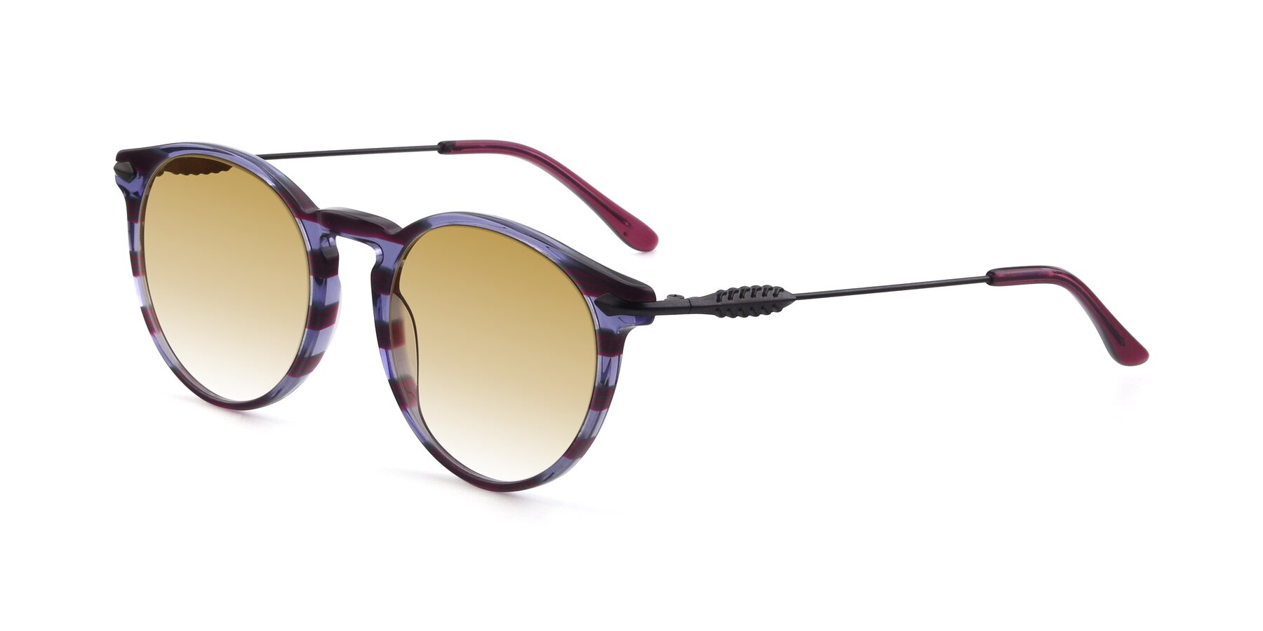 Angle of 17660 in Stripe Purple with Champagne Gradient Lenses