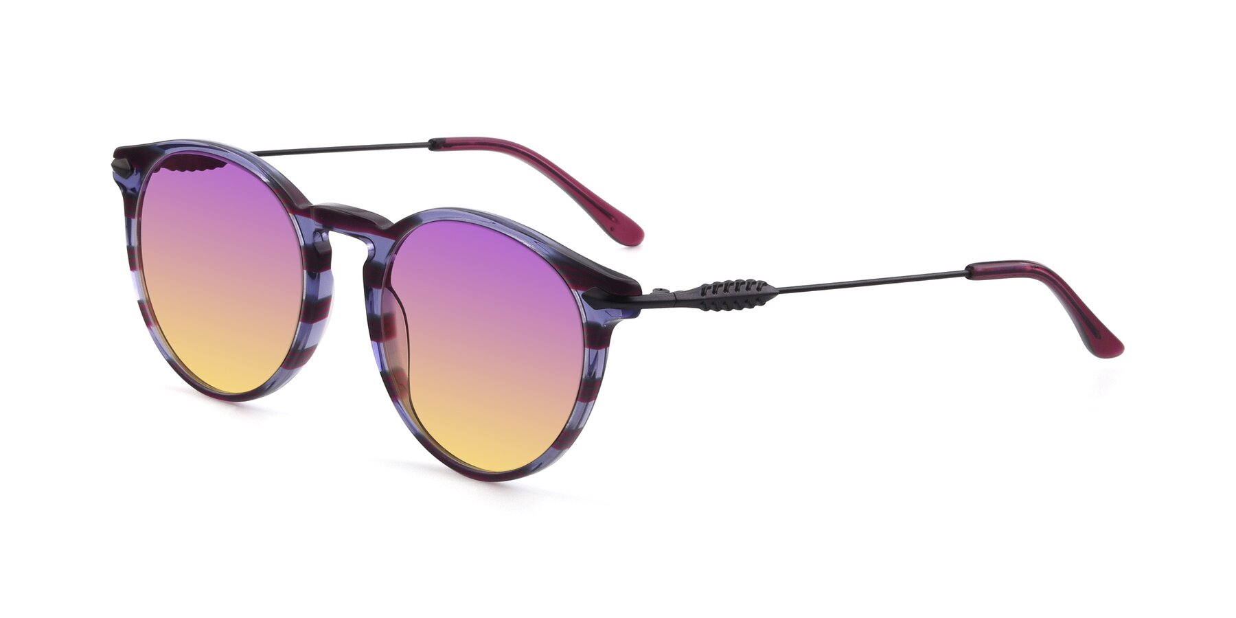 Angle of 17660 in Stripe Purple with Purple / Yellow Gradient Lenses