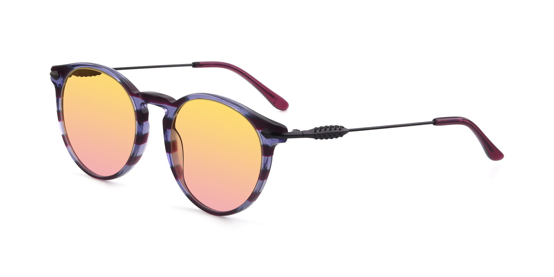 Angle of 17660 in Stripe Purple with Yellow / Pink Gradient Lenses