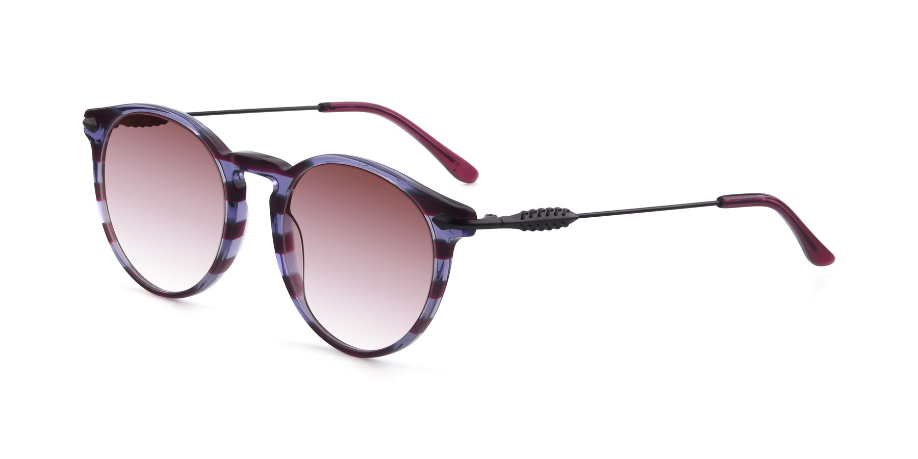 Angle of 17660 in Stripe Purple with Garnet Gradient Lenses