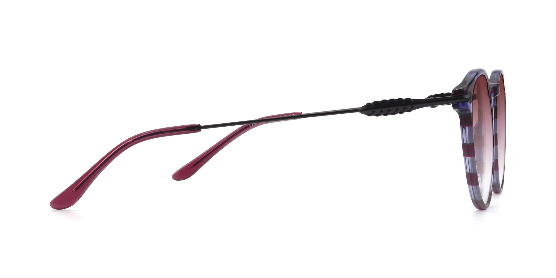 Side of 17660 in Stripe Purple with Garnet Gradient Lenses