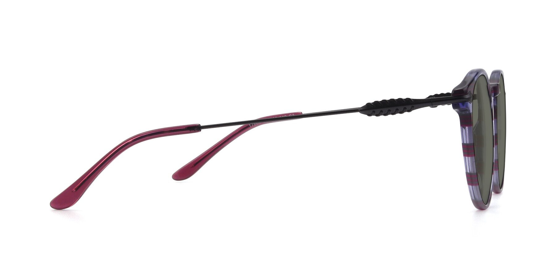 Side of 17660 in Stripe Purple with Gray Polarized Lenses