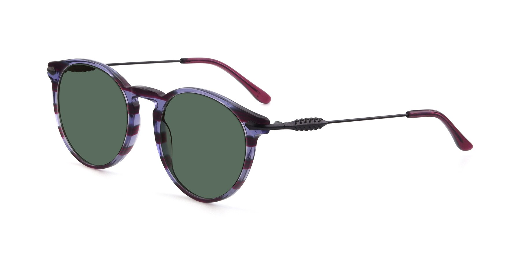 Angle of 17660 in Stripe Purple with Green Polarized Lenses