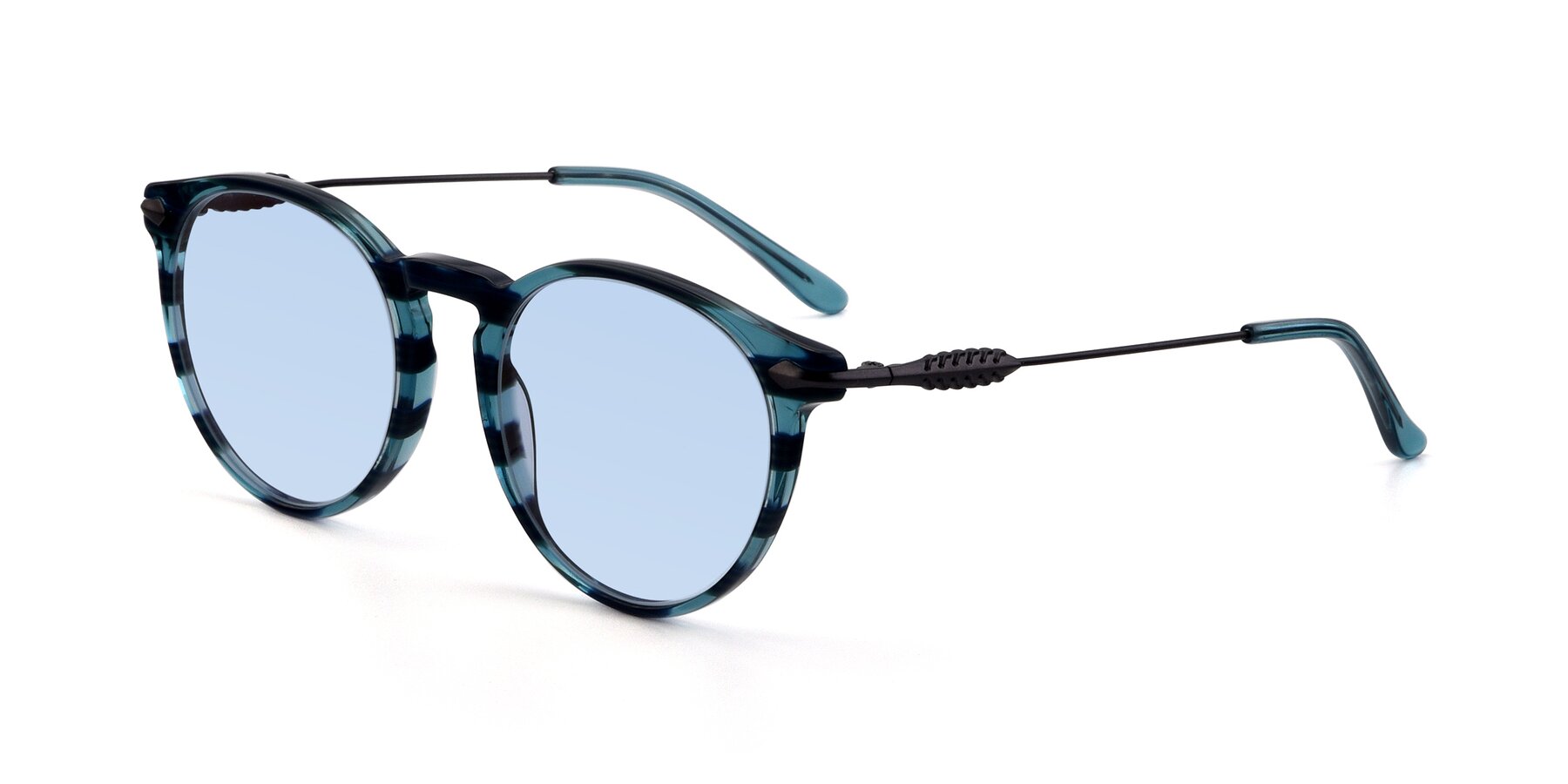 Angle of 17660 in Stripe Blue with Light Blue Tinted Lenses