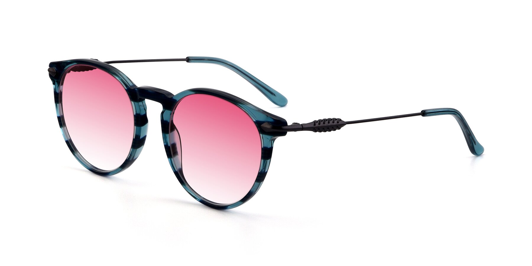 Angle of 17660 in Stripe Blue with Pink Gradient Lenses
