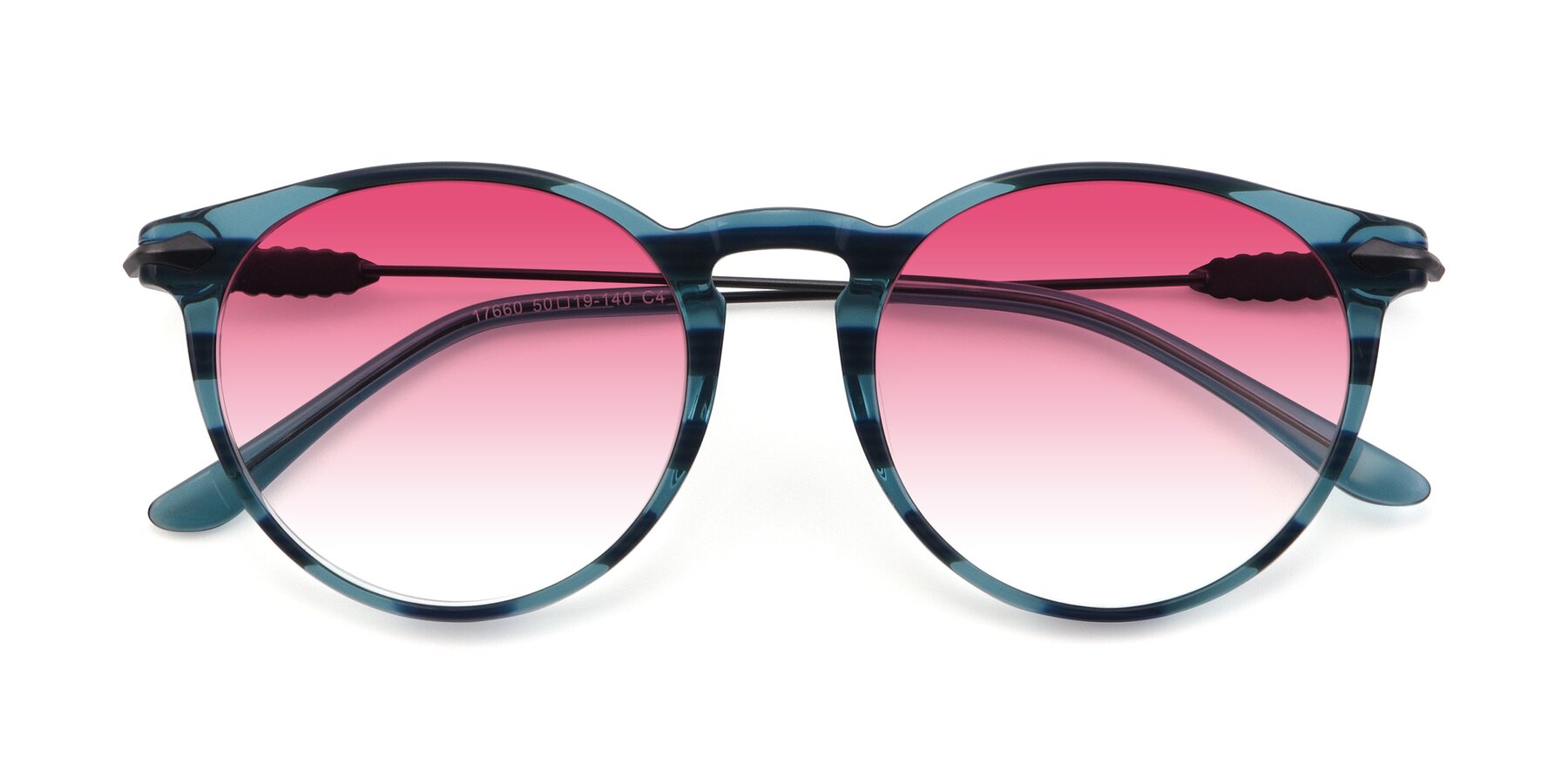 View of 17660 in Stripe Blue with Pink Gradient Lenses