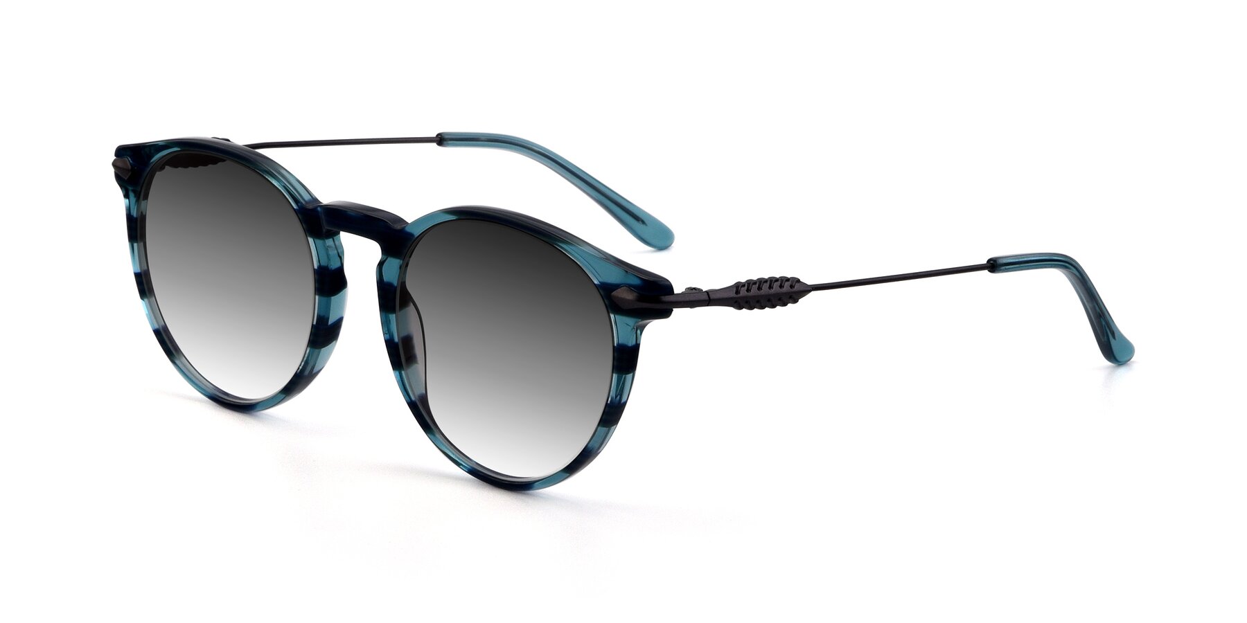 Angle of 17660 in Stripe Blue with Gray Gradient Lenses