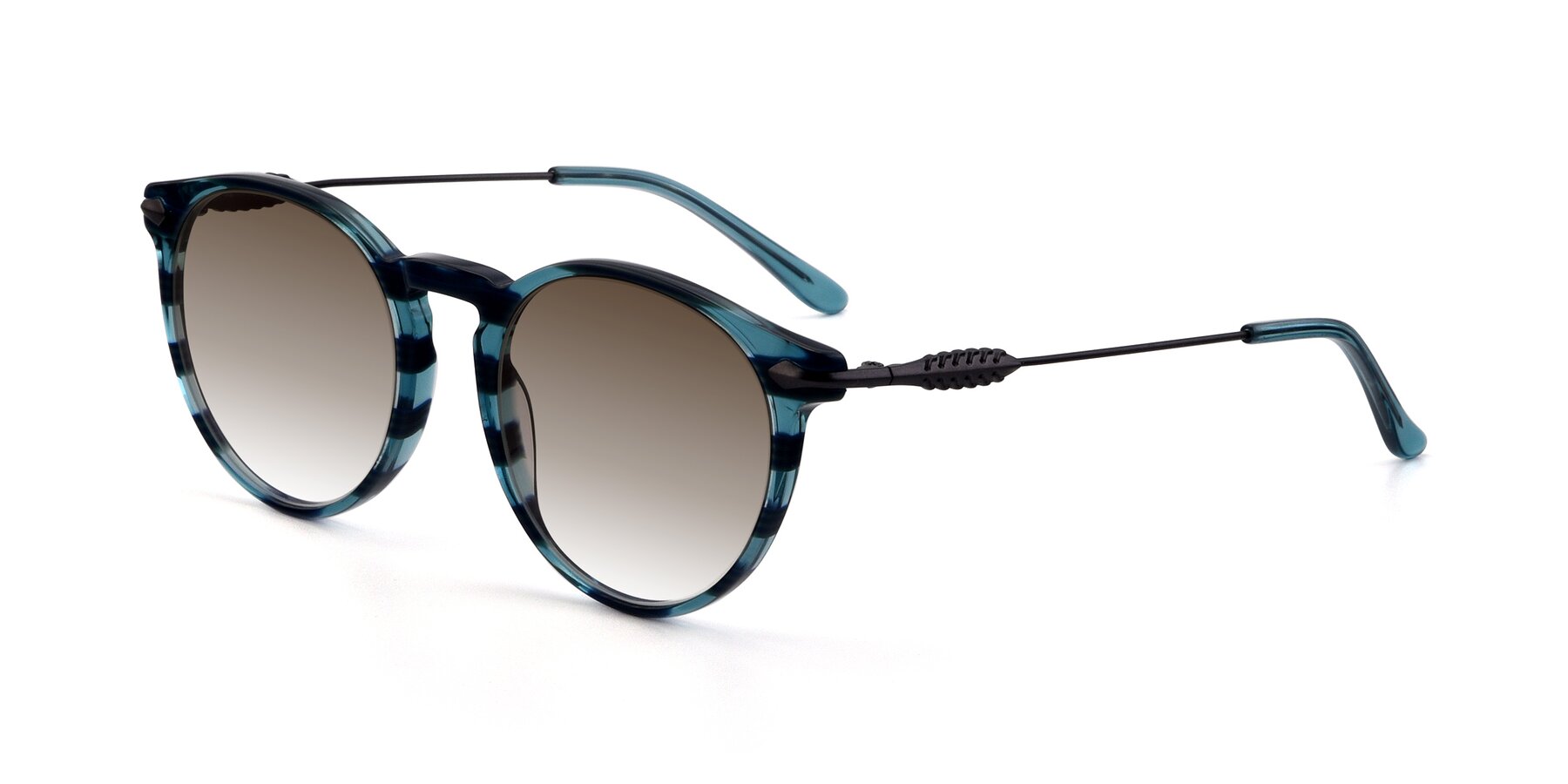 Angle of 17660 in Stripe Blue with Brown Gradient Lenses