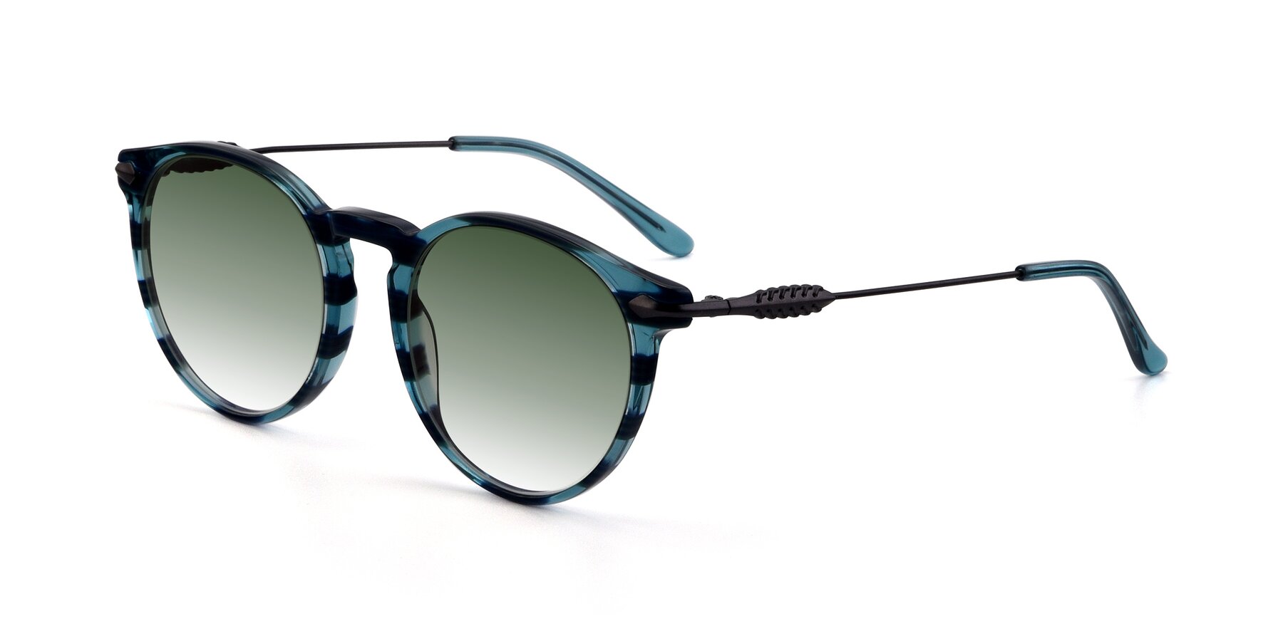 Angle of 17660 in Stripe Blue with Green Gradient Lenses