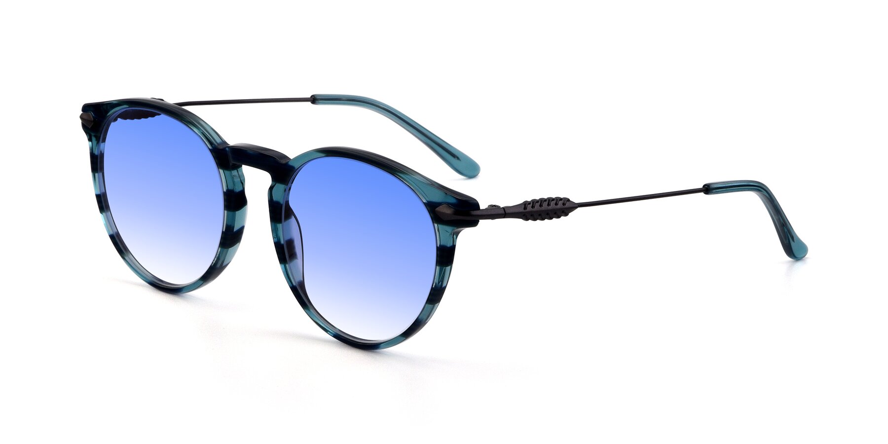 Angle of 17660 in Stripe Blue with Blue Gradient Lenses