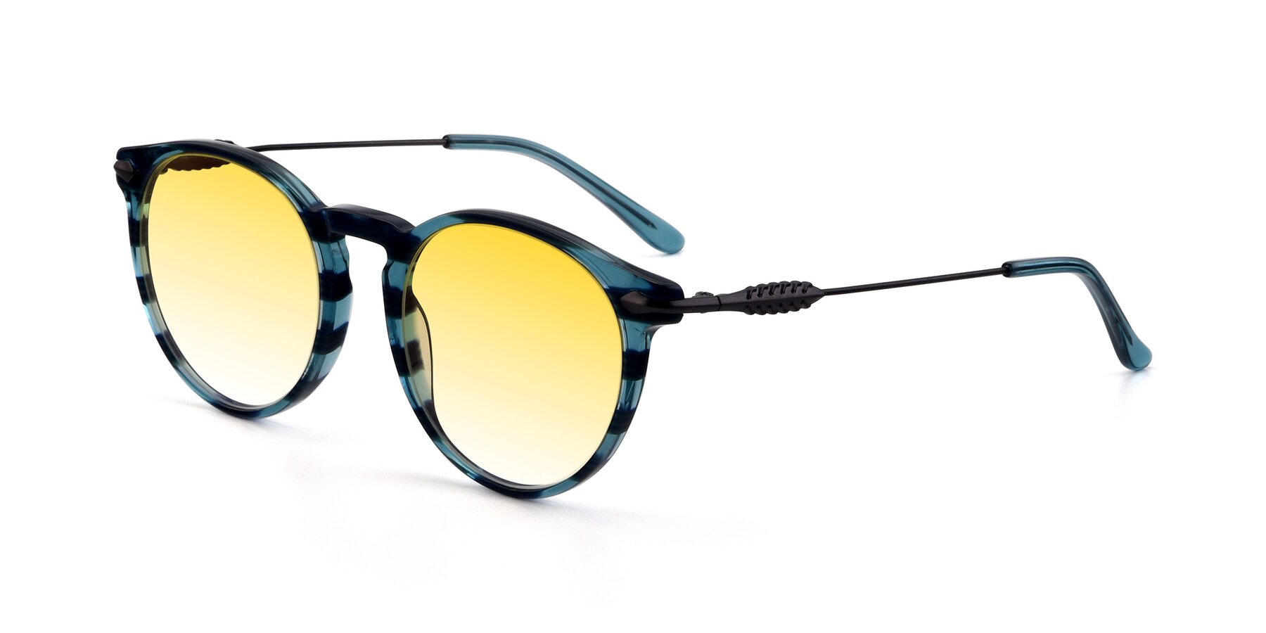 Angle of 17660 in Stripe Blue with Yellow Gradient Lenses