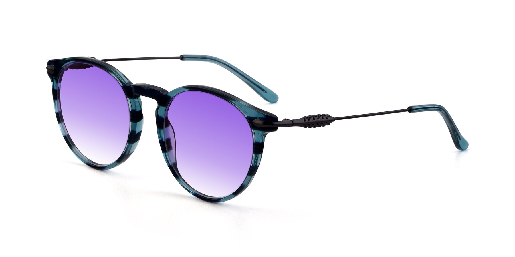 Angle of 17660 in Stripe Blue with Purple Gradient Lenses