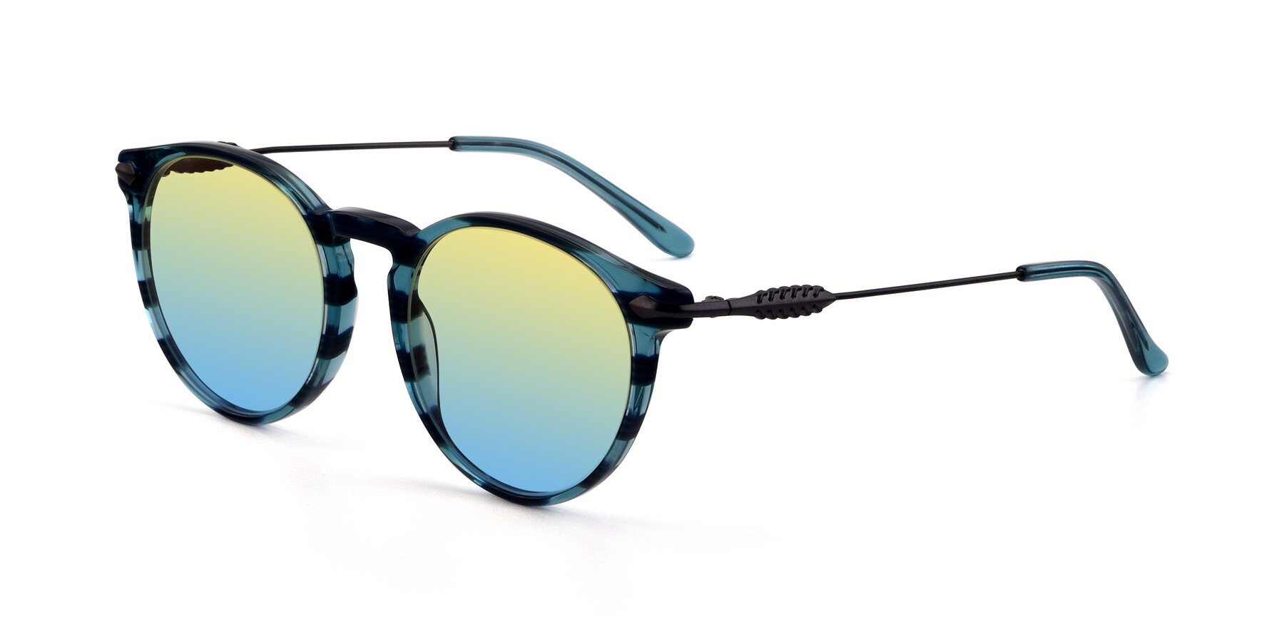Angle of 17660 in Stripe Blue with Yellow / Blue Gradient Lenses