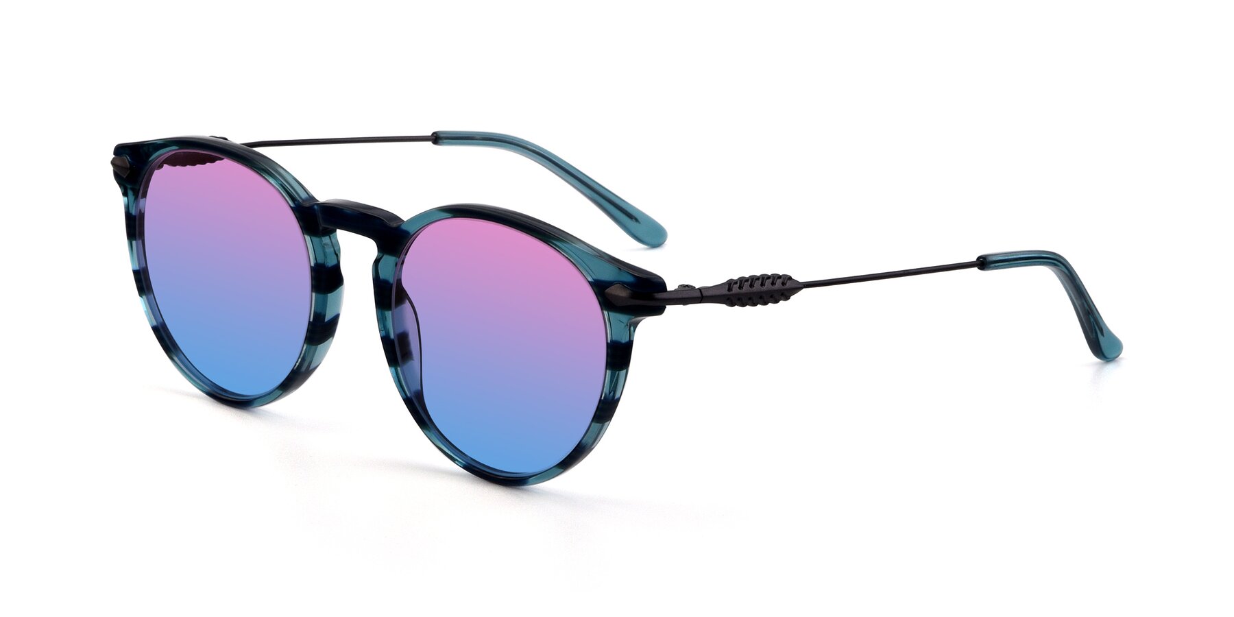 Angle of 17660 in Stripe Blue with Pink / Blue Gradient Lenses
