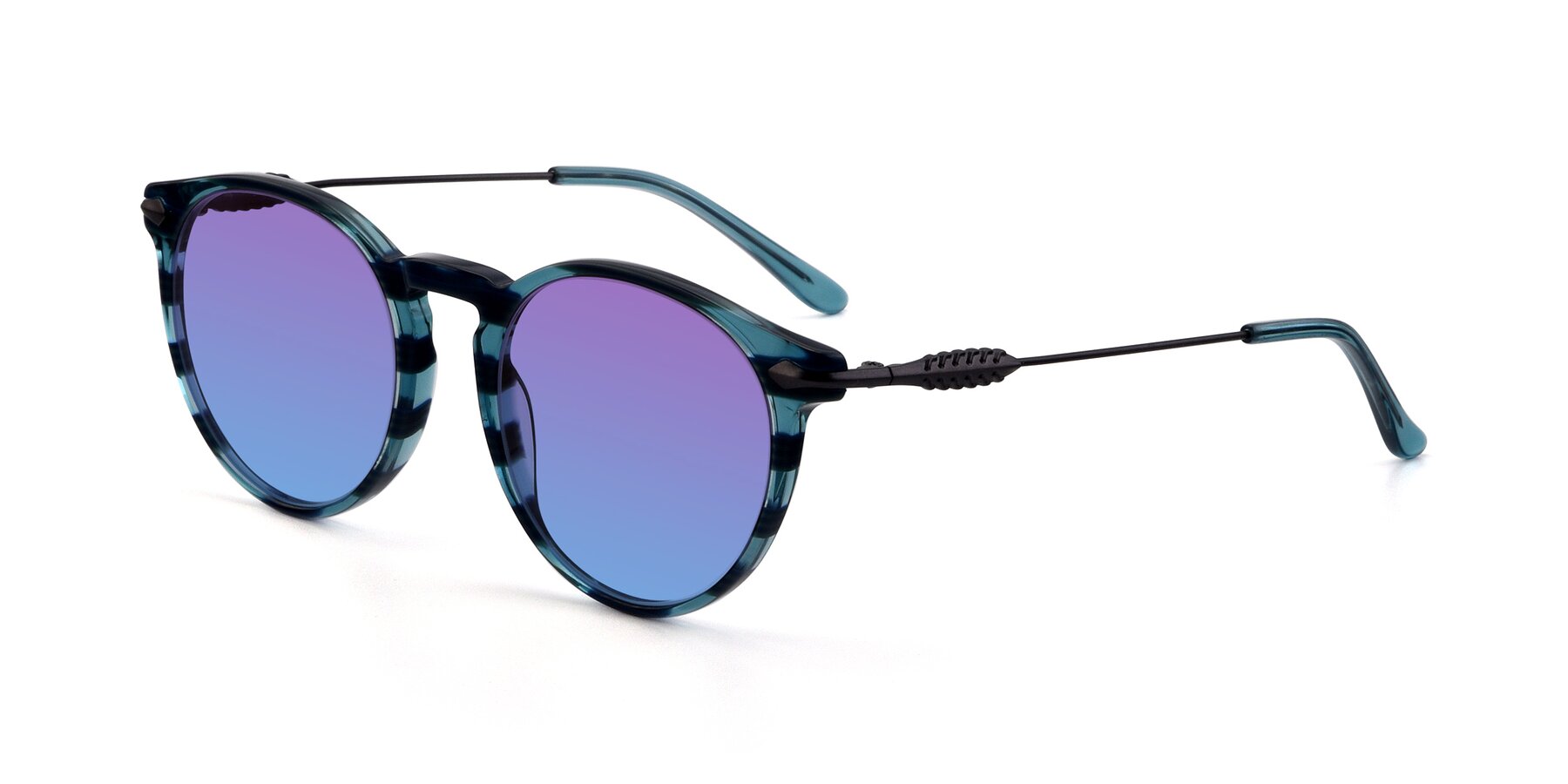 Angle of 17660 in Stripe Blue with Purple / Blue Gradient Lenses