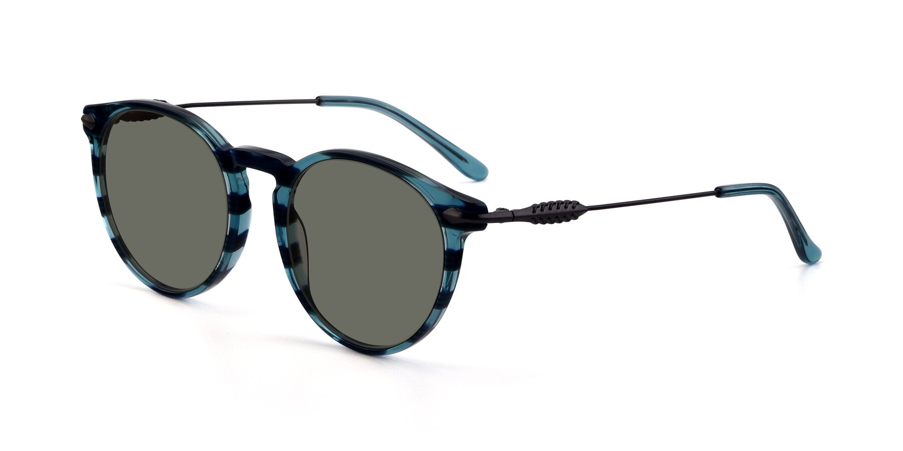 Angle of 17660 in Stripe Blue with Gray Polarized Lenses