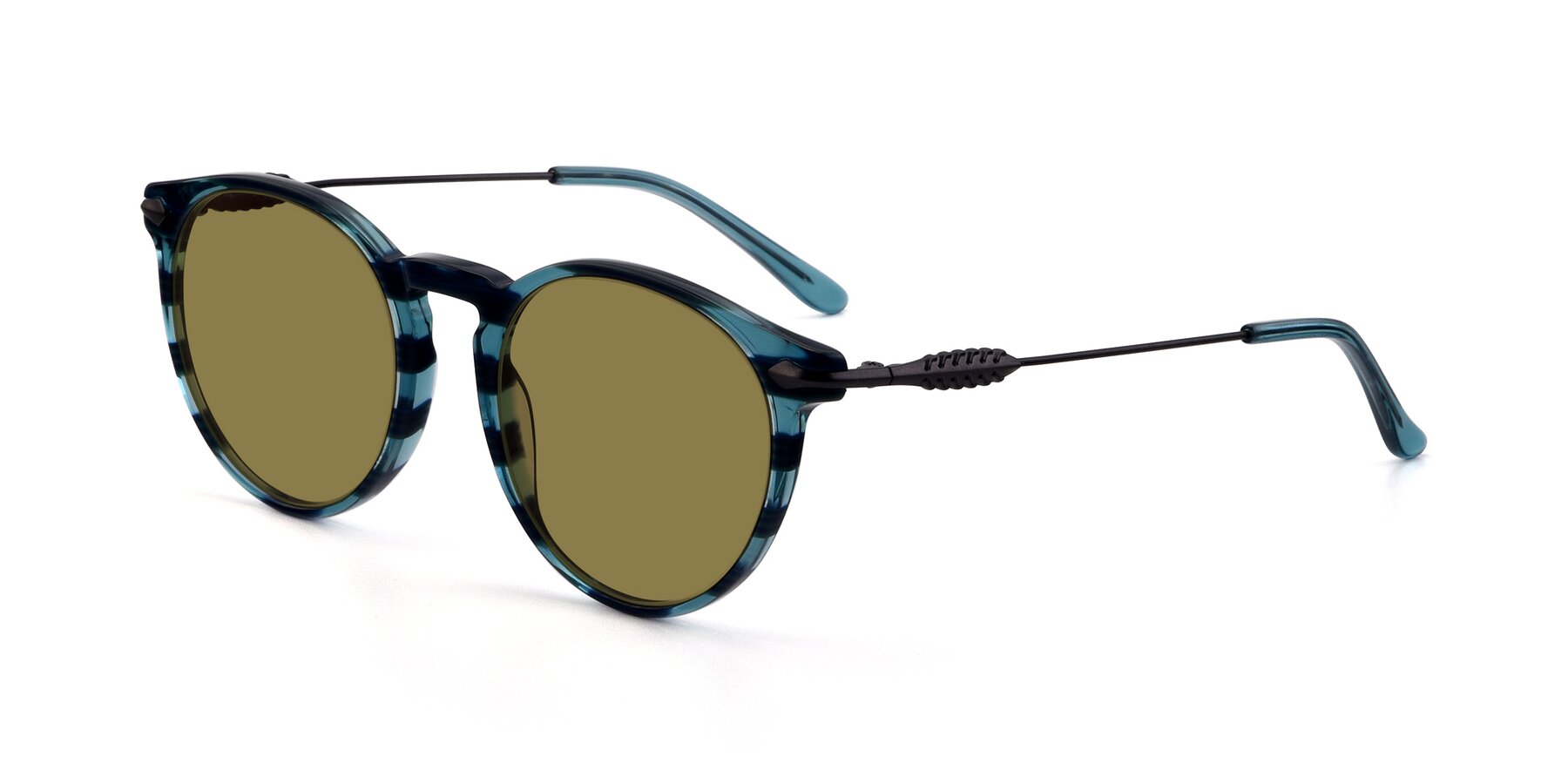 Angle of 17660 in Stripe Blue with Brown Polarized Lenses