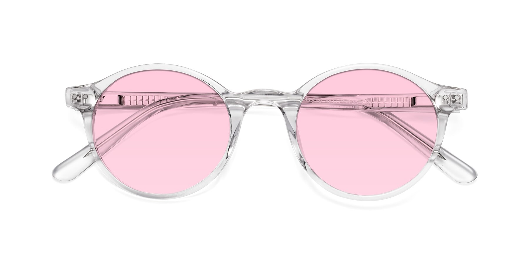 Folded Front of Jardi in Clear with Light Pink Tinted Lenses