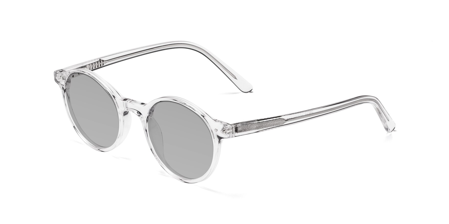Angle of Jardi in Clear with Light Gray Tinted Lenses