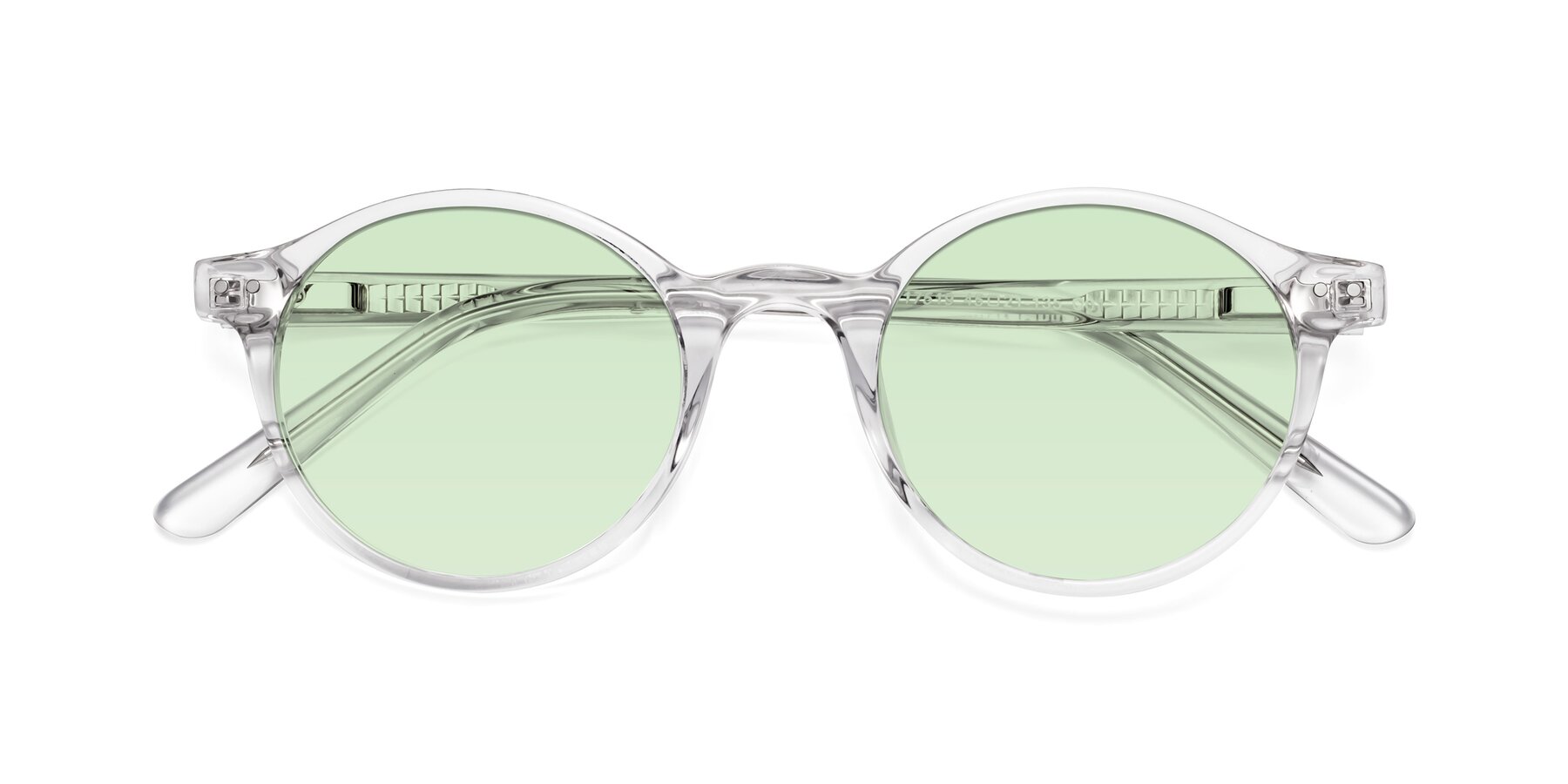 Folded Front of Jardi in Clear with Light Green Tinted Lenses