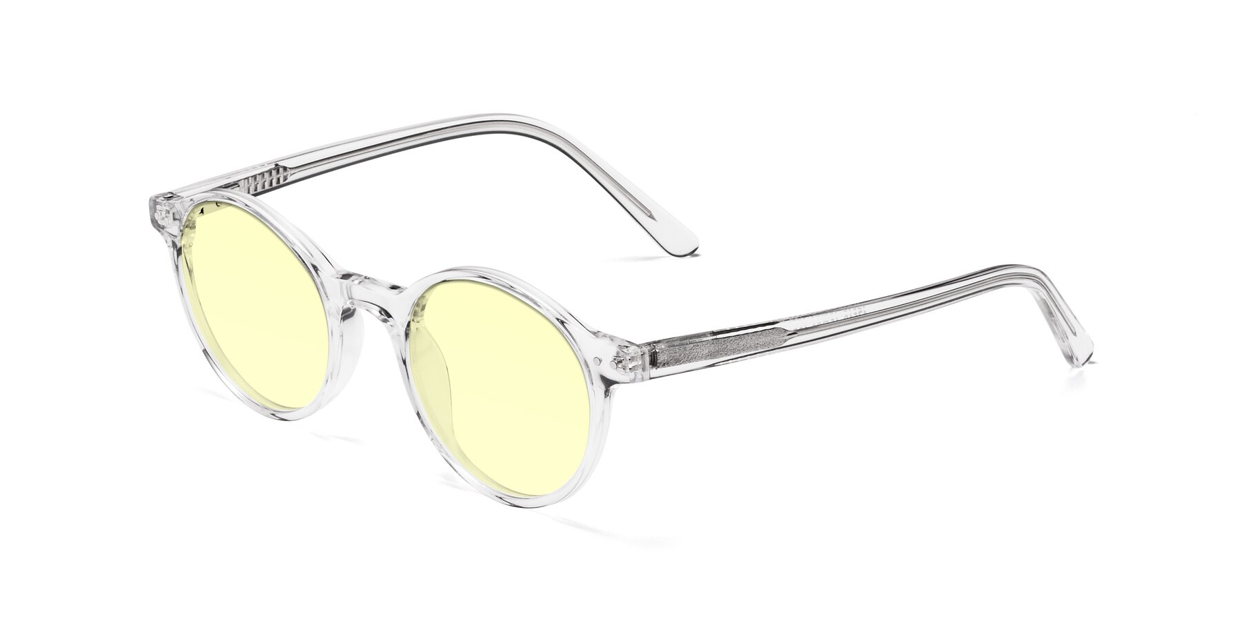 Angle of Jardi in Clear with Light Yellow Tinted Lenses