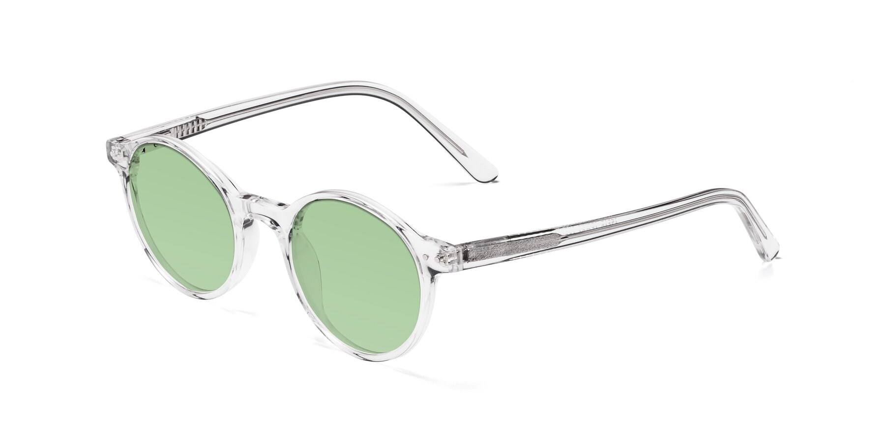 Angle of Jardi in Clear with Medium Green Tinted Lenses