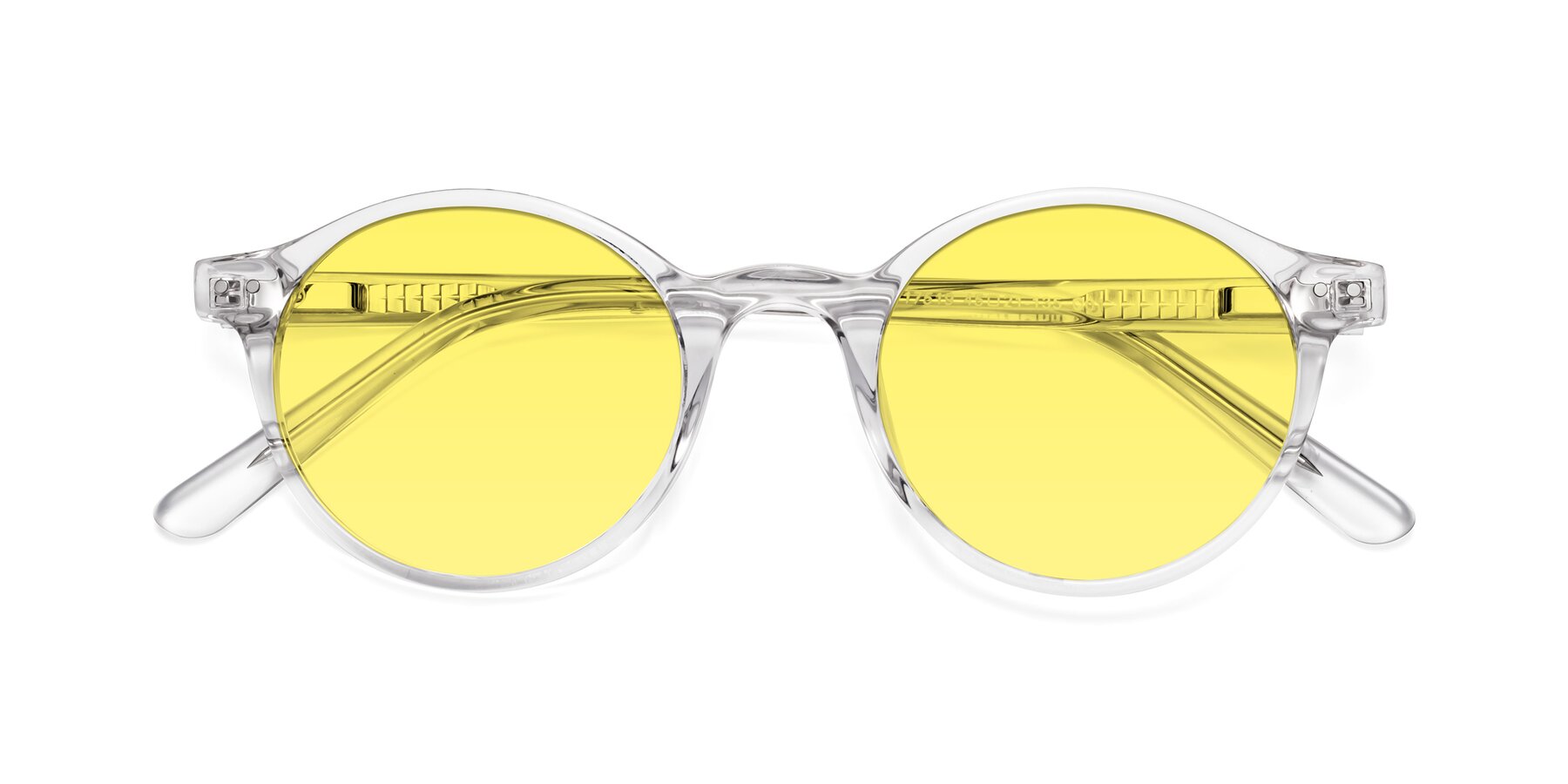 Folded Front of Jardi in Clear with Medium Yellow Tinted Lenses