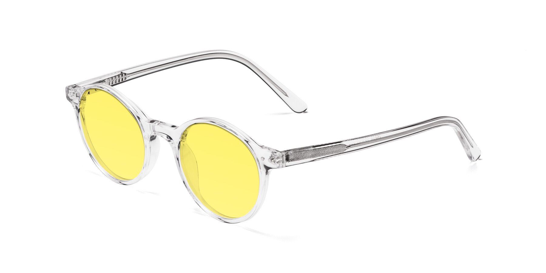 Angle of Jardi in Clear with Medium Yellow Tinted Lenses