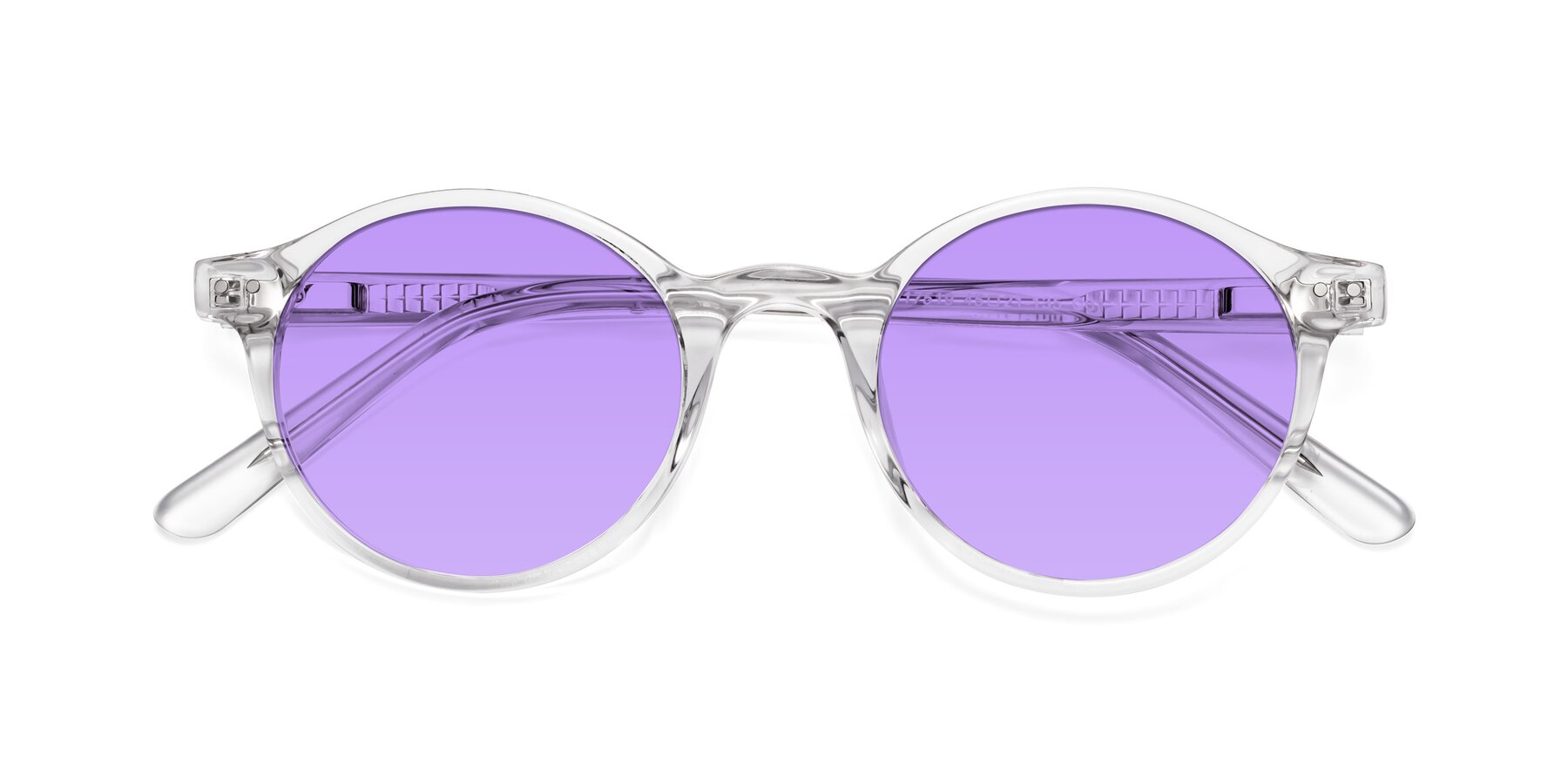 Folded Front of Jardi in Clear with Medium Purple Tinted Lenses