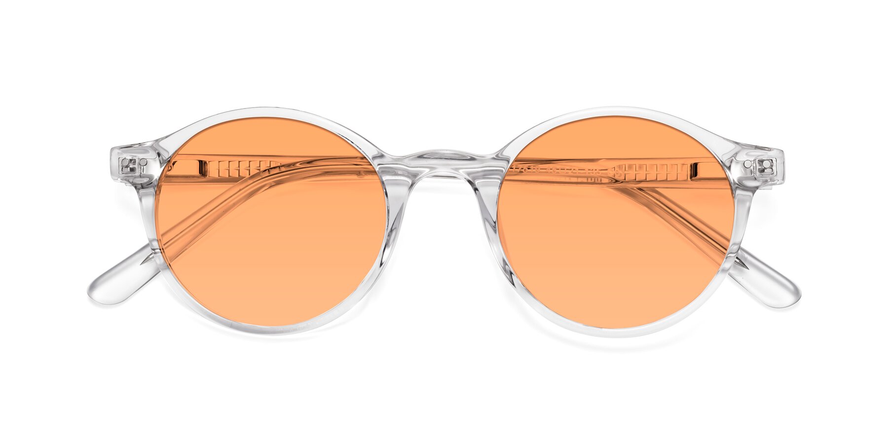 Folded Front of Jardi in Clear with Medium Orange Tinted Lenses