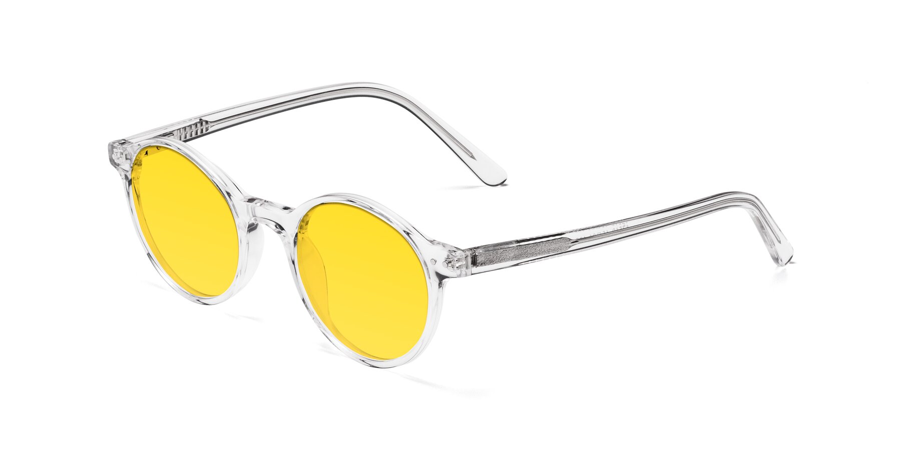 Angle of Jardi in Clear with Yellow Tinted Lenses